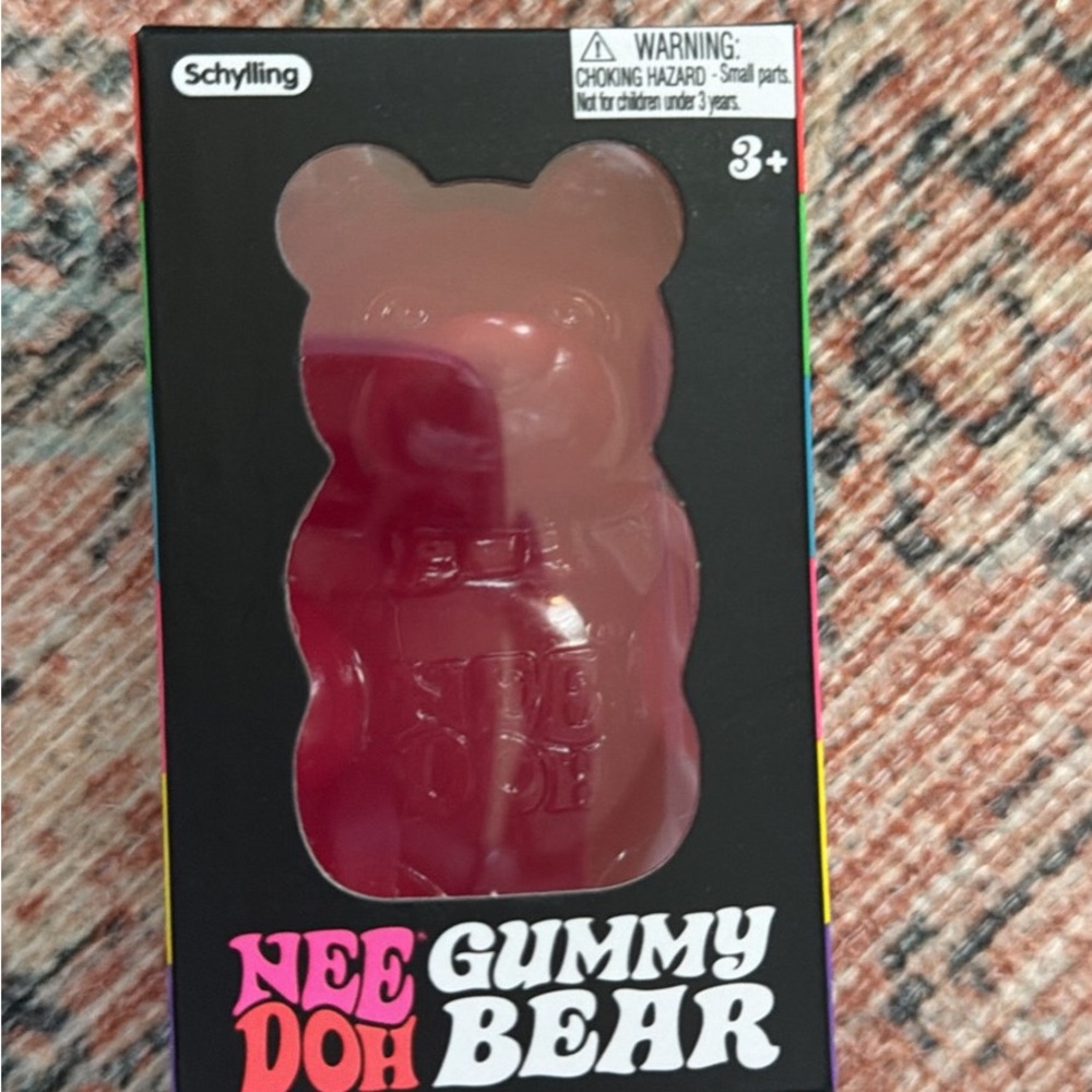 Schylling NeeDoh Gummy Bear Squeeze Toy - Berry Pink